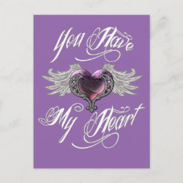 Je hebt mijn hartroze briefkaart