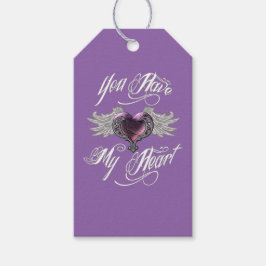 Je hebt mijn hartroze cadeaulabel