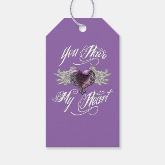 Je hebt mijn hartroze cadeaulabel (Voorkant)