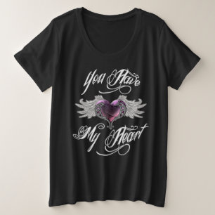 Je hebt mijn hartroze grote maat t-shirt