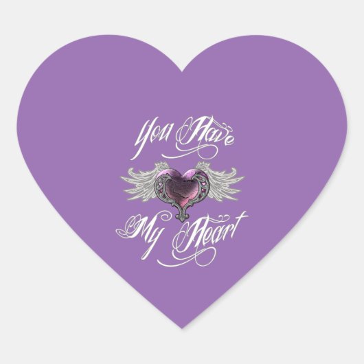 Je hebt mijn hartroze hart sticker (Voorkant)