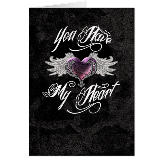 Je hebt mijn hartroze Wenskaart (Voorkant)