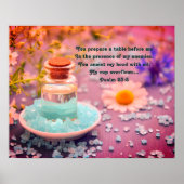 "Je hebt mijn kop met olie" Psalm 23:5 profetisch Poster (Voorkant)