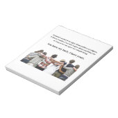 Je hebt mijn rug, ik heb je. notitieblok (Linkerzijde)