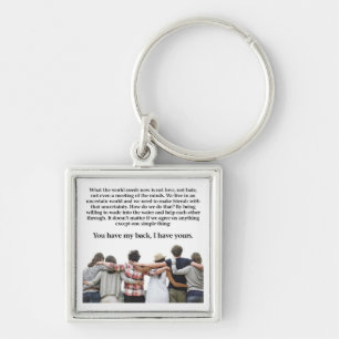 Je hebt mijn rug, ik heb je. sleutelhanger