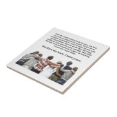 Je hebt mijn rug, ik heb je. tegeltje (Zijkant)