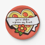 je hebt m'n pizza hart gestolen. papieren bordje (Voorkant)