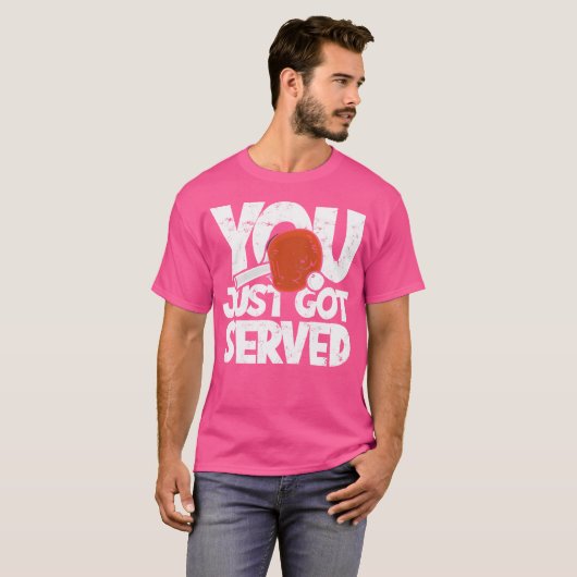 Je hebt net geserveerd - Pingpong Racquet Ball Spo T-shirt (Voorkant volledig)