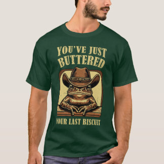 Je hebt net je laatste biscuit geboterd Retro West T-shirt