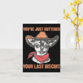 Je hebt net je laatste biscuitje geboterd Funny Co Kaart (Gele Bloem)