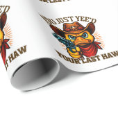 Je hebt net je laatste haw, Westerne cowboyeend Cadeaupapier (Rol Hoek)