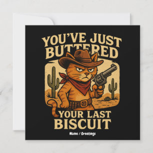 Je hebt net je laatste koekjescowboy-kat gebotteld kaart