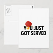 Je hebt net Served Briefkaart (Voorkant / Achterkant)