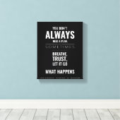 Je hebt niet altijd een Motivatie wandkunst van pl Canvas Afdruk (Insitu (Houten vloer))