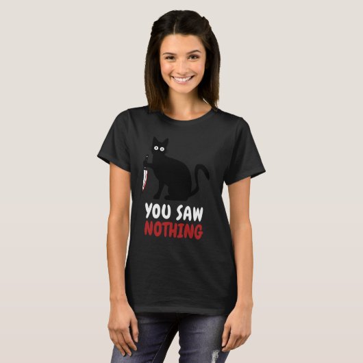 Je hebt niets gezien van een messenkat t-shirt (Voorkant volledig)