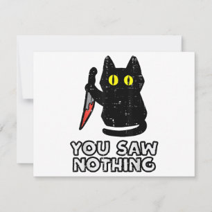 Je hebt nog niets gezien van Black Cat Funny Hallo Kaart