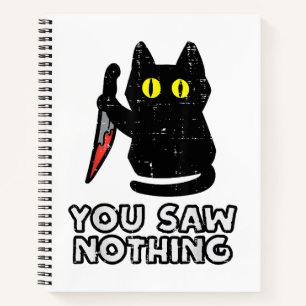 Je hebt nog niets gezien van Black Cat Funny Hallo Notitieboek