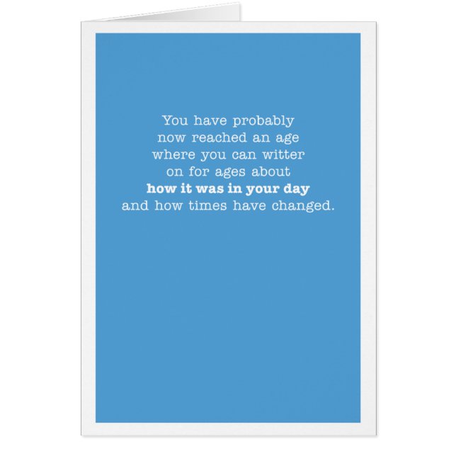 Je hebt nu waarschijnlijk een leeftijd bereikt... (Voorkant)