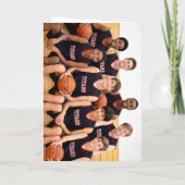 Je hebt ons overleefd Coach Grappige Basketbal Fot Bedankkaart (Achterkant)