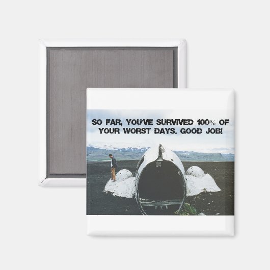 Je hebt overleven magneet (Voorkant / Achterkant)