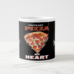Je hebt pizza, mijn hart is zwart grote koffiekop