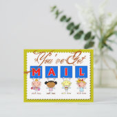 Je hebt post! briefkaart (Staand voorkant)