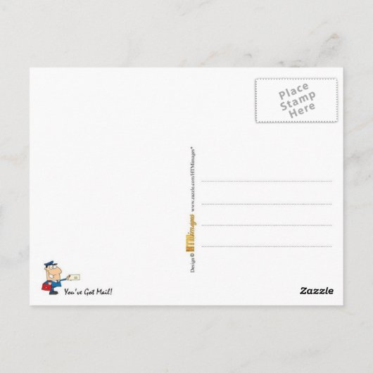 Je hebt post! briefkaart (Achterkant)