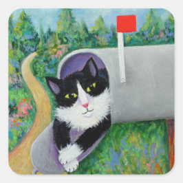 Je hebt post vierkante sticker