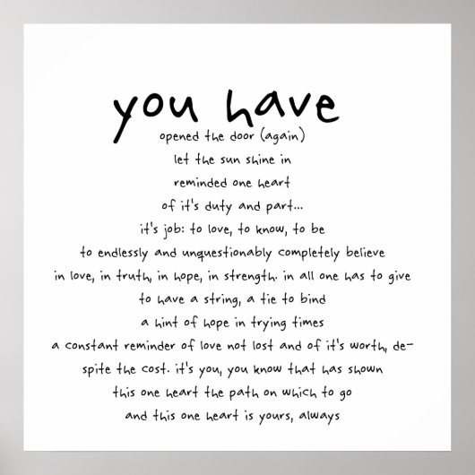 Je hebt... poster (Voorkant)