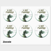 Je hebt pwned ronde sticker (Vel)