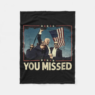 Je hebt Shirt gemist, je hebt Trump 2024 gemist Fleece Deken