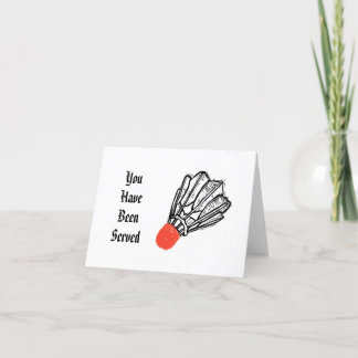 Je hebt Shuttlecock Kaart gekregen