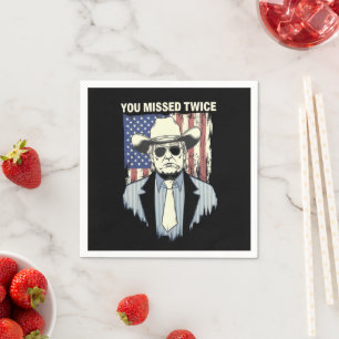 Je hebt twee keer de Westerne Trump Cowboy Trump 2 Servet