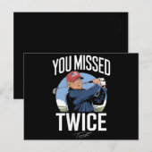 Je hebt twee keer gemist Golf 2024 stem Trump heef Briefkaart (Voorkant / Achterkant)