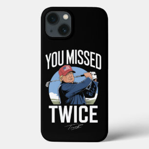 Je hebt twee keer gemist Golf 2024 Stem Trump Mist Case-Mate iPhone Case