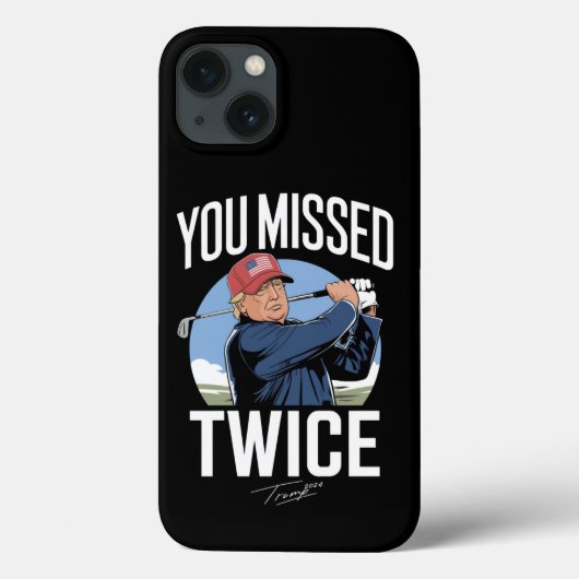 Je hebt twee keer gemist Golf 2024 Stem Trump Mist Case-Mate iPhone Case (Achterkant)