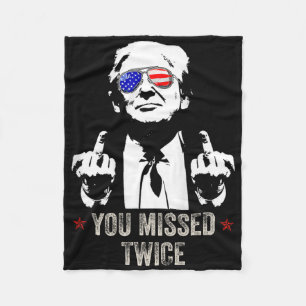 Je hebt twee keer gemist Leuk Trump President 2025 Fleece Deken