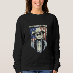 Je hebt twee keer gemist Western Trump Cowboy Trum Trui