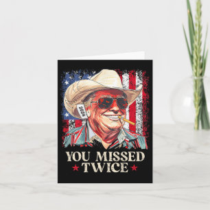 Je hebt twee keer Western Cowboy Trump 20 gemist Kaart