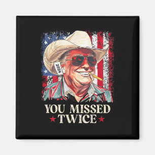 Je hebt twee keer Western Cowboy Trump 20 gemist Magneet