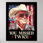 Je hebt twee keer Western Cowboy Trump 20 gemist Poster (Voorkant)