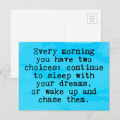 Je hebt twee keuzes Quote Briefkaart (Voorkant / Achterkant)