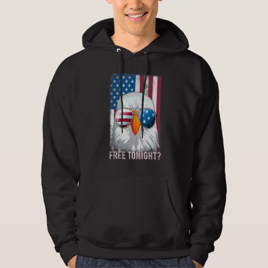 Je hebt vanavond Eagle 4 juli  Amerika vrij Hoodie (Voorkant)