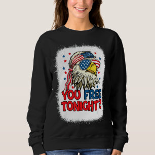 Je hebt vanavond vrij Tie Dye Bald Eagle 4th of Ju Trui