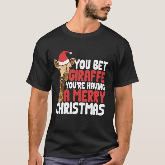 Je hebt vast Giraffe dat je een vrolijk kerstcadea T-shirt (Voorkant)