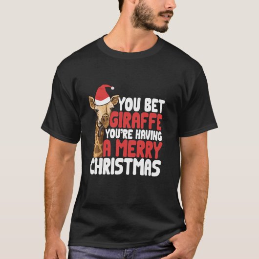 Je hebt vast Giraffe dat je een vrolijk kerstcadea T-shirt (Voorkant)