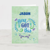 Je hebt veel geluk op examens met gepersonaliseerd kaart (Voorkant)