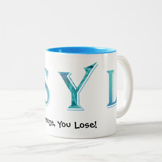 Je hebt verloren. tweekleurige koffiemok (Voorkant rechts)