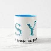 Je hebt verloren. tweekleurige koffiemok (Center)