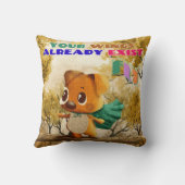 Je hebt vleugels gewoon vliegen kleine hond inspir kussen (Achterkant)